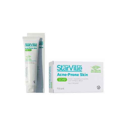 عرض ستارفيل: كريم للبشرة المعرضة للحبوب + صابونة مجانية